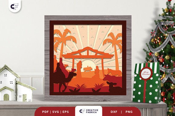 3D Paper Cut SVG for Christmas