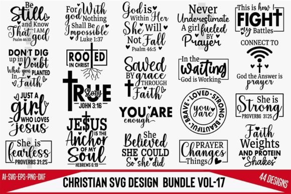 Christian SVG Design Bundle Vol-17
