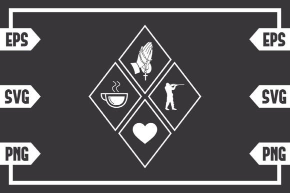 Coffee Jesus Heart and Hunting Guy Crafts