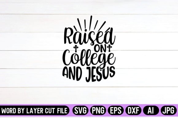 College and Jesus SVG Design for Crafts