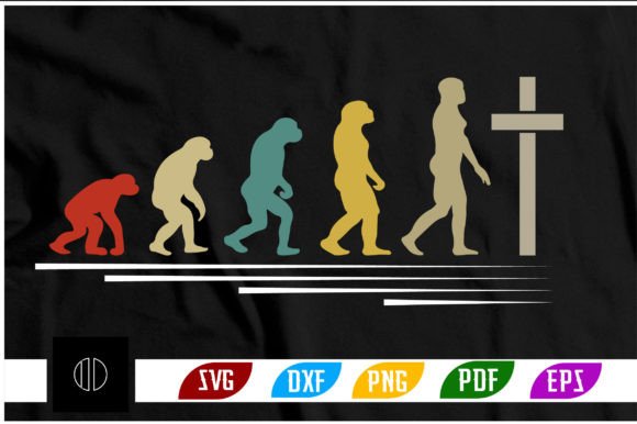 EVOLUTION Jesus Christ T-Shirt Svg Free & Crafts