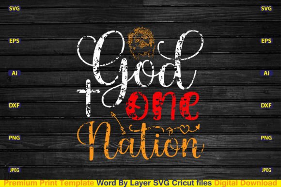 God One Nation Svg and Crafts