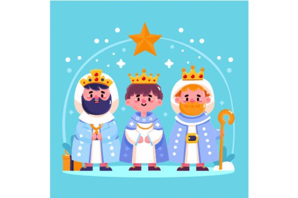 Hand Drawn Epiphany Background and Illustrations