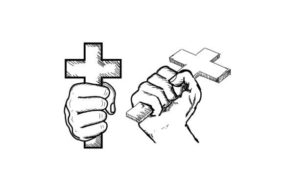 Hand Hold Wooden Metal Jesus Christian Crafts