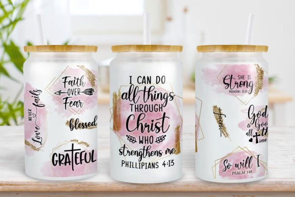 I Can Do All Things Through Christ 16oz Print Templates