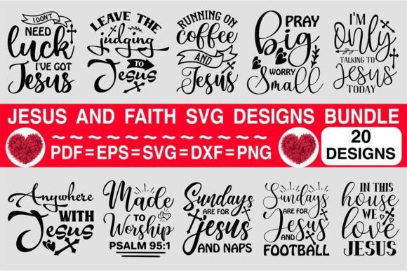 Jesus and Faith SVG Designs Bundle
