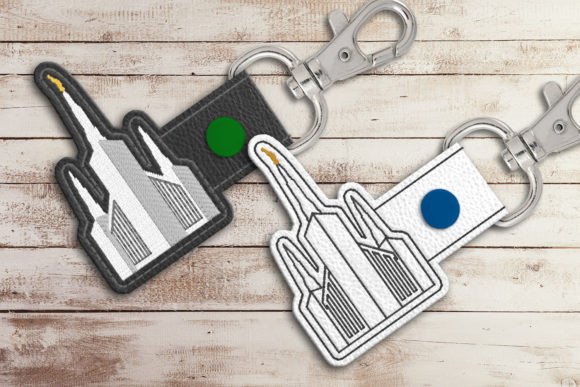 LDS Portland Oregon Temple ITH Key Fob Religion Amp