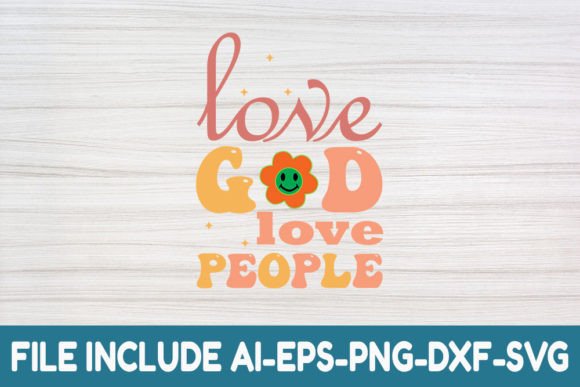 Love God Love People - Christian Retro S Crafts