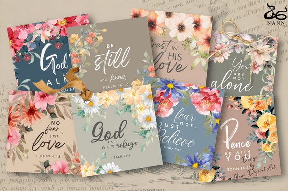 Printable Bible Verses Cards Set 11 and Print Templates